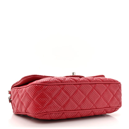 Chanel Lambskin Perforated Medium Double Flap Dark Pink 4 of 10