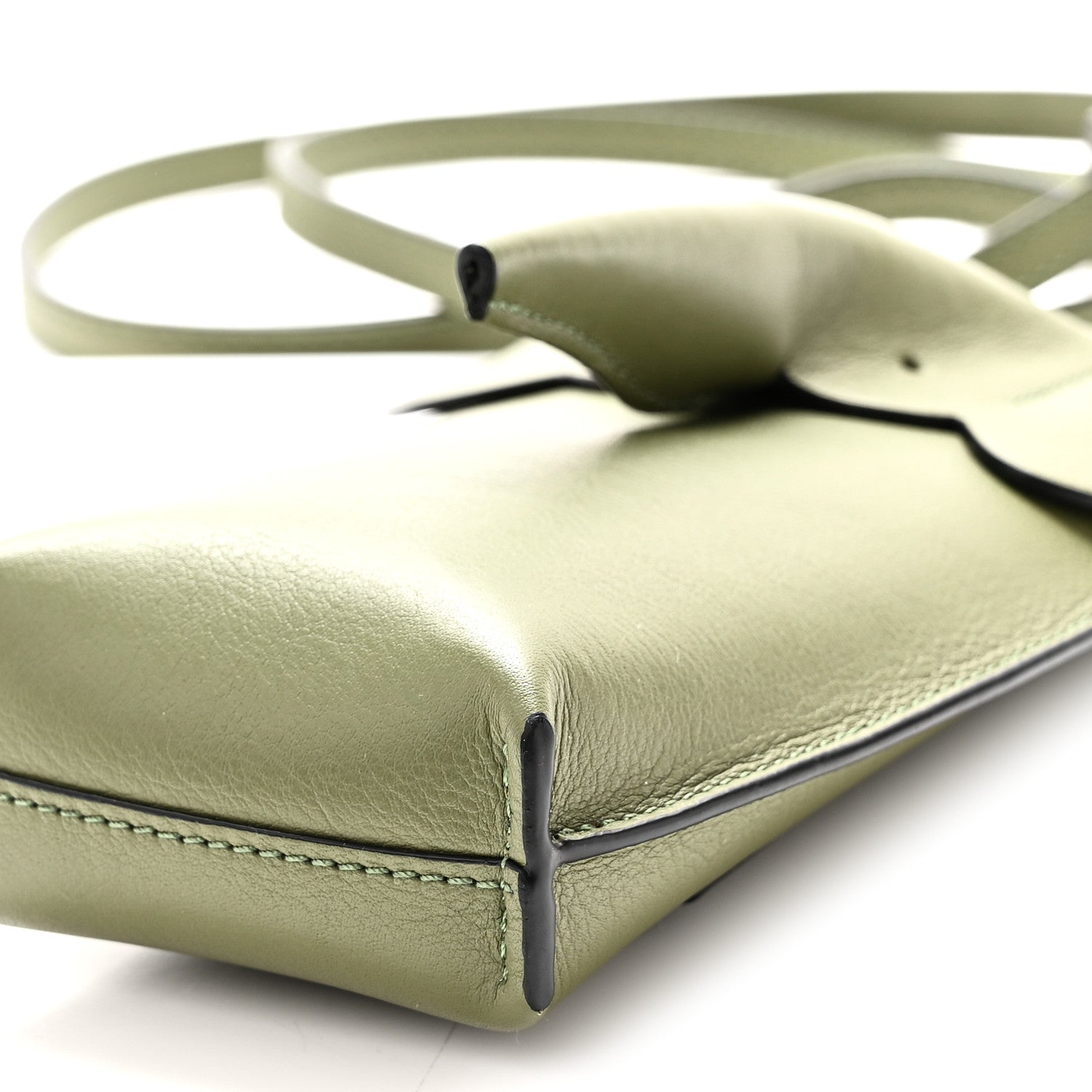 Loewe Calfskin Elephant Pouch Crossbody Bag Avocado 9 of 9