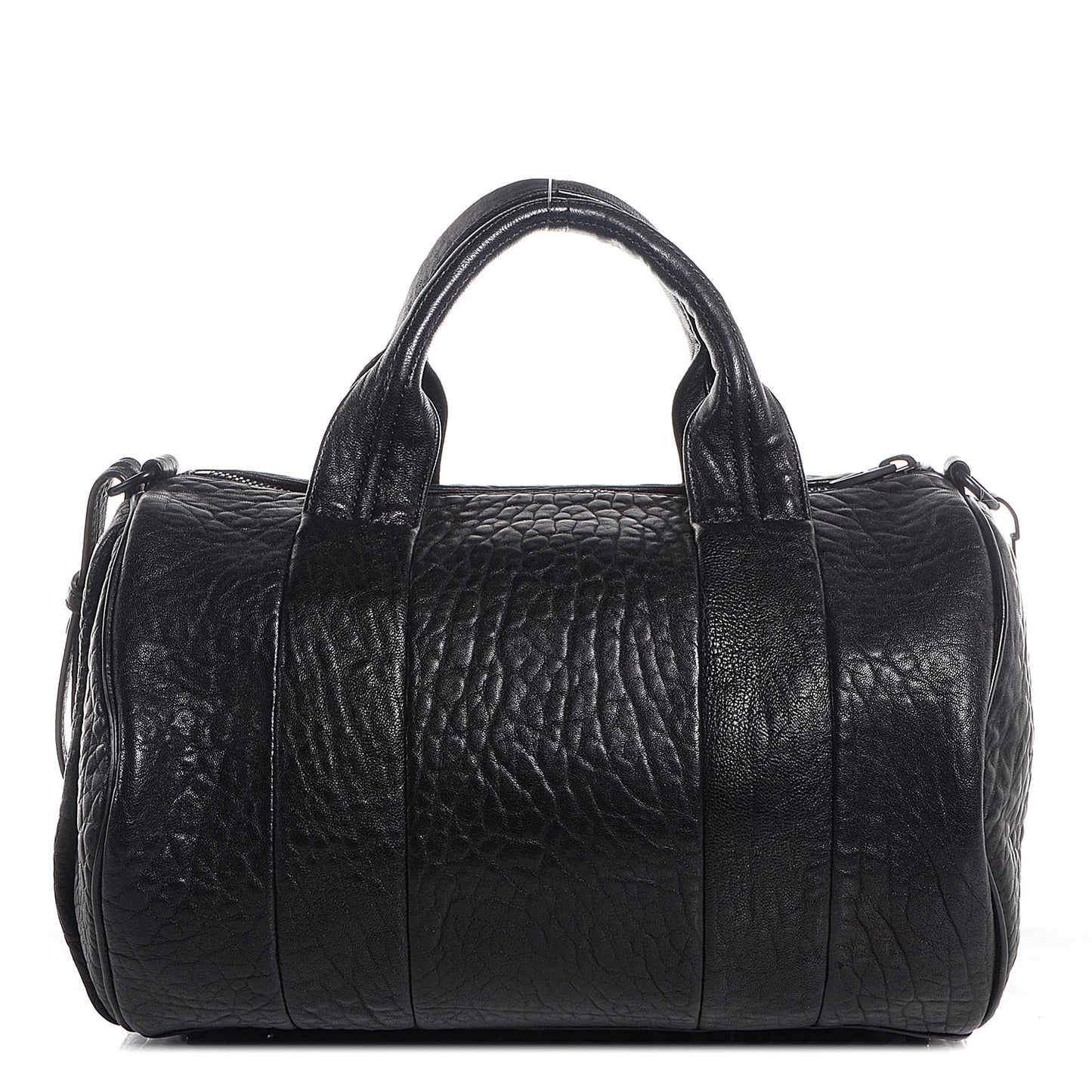 Pebbled Lambskin Rocco Black with Matte Black Hardware