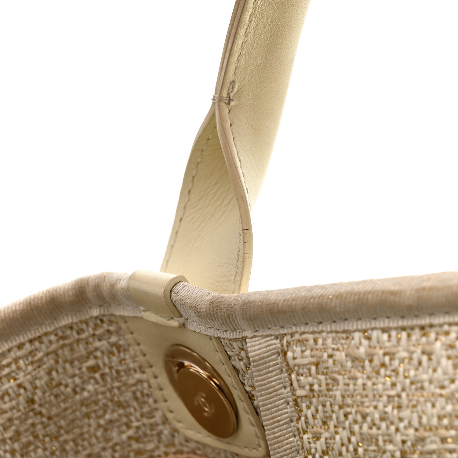 Chanel Lurex Boucle Medium Deauville Tote White 12 of 15