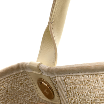 Chanel Lurex Boucle Medium Deauville Tote White 12 of 15