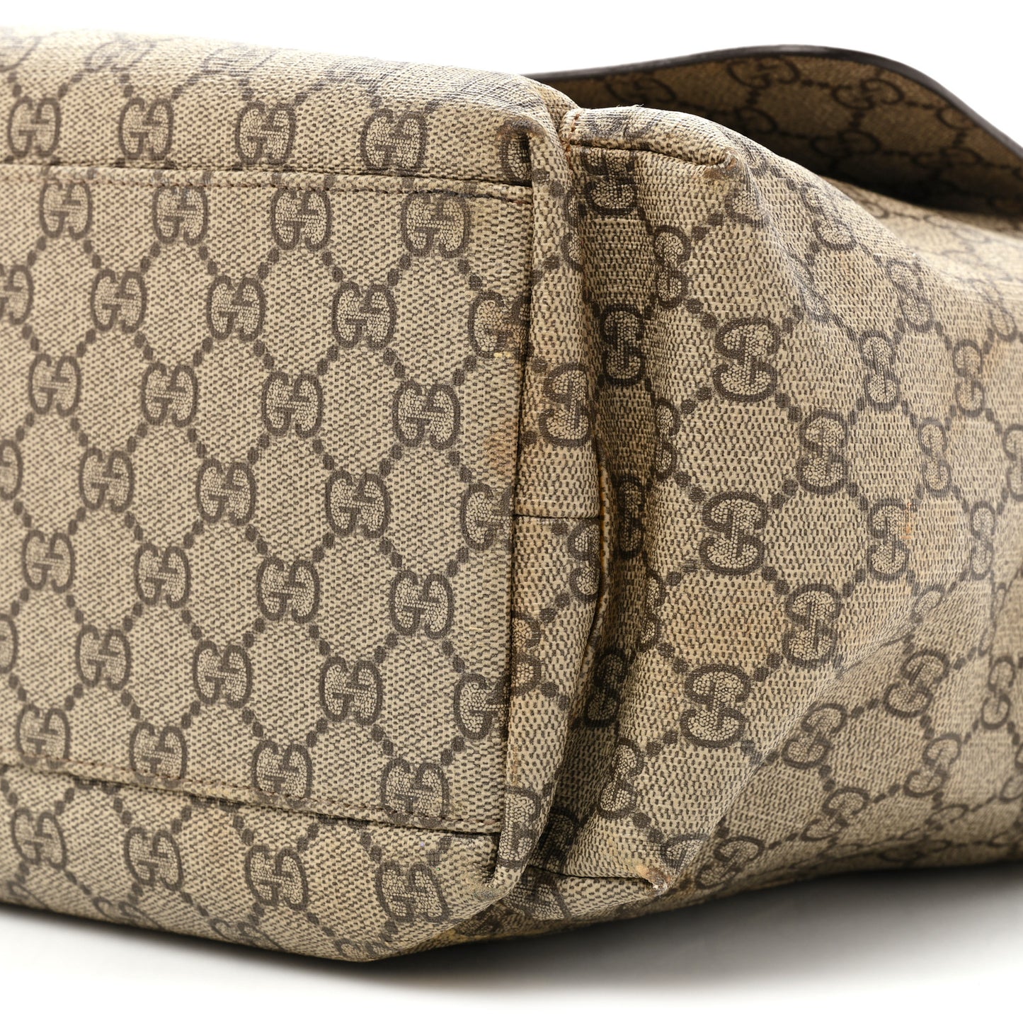 GG Plus Monogram Messenger Diaper Bag Dark Brown