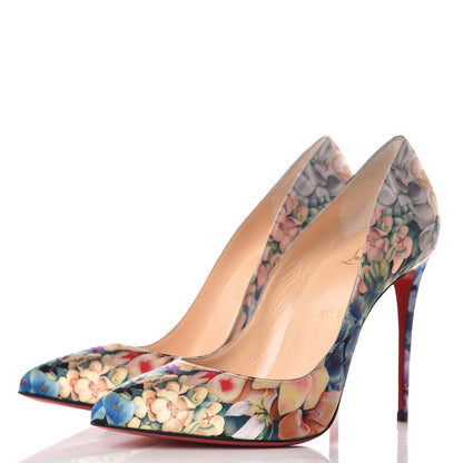 Christian Louboutin Satin Flower Power Pigalle Follies 100 Pumps 39.5 Multicolor 3 of 8