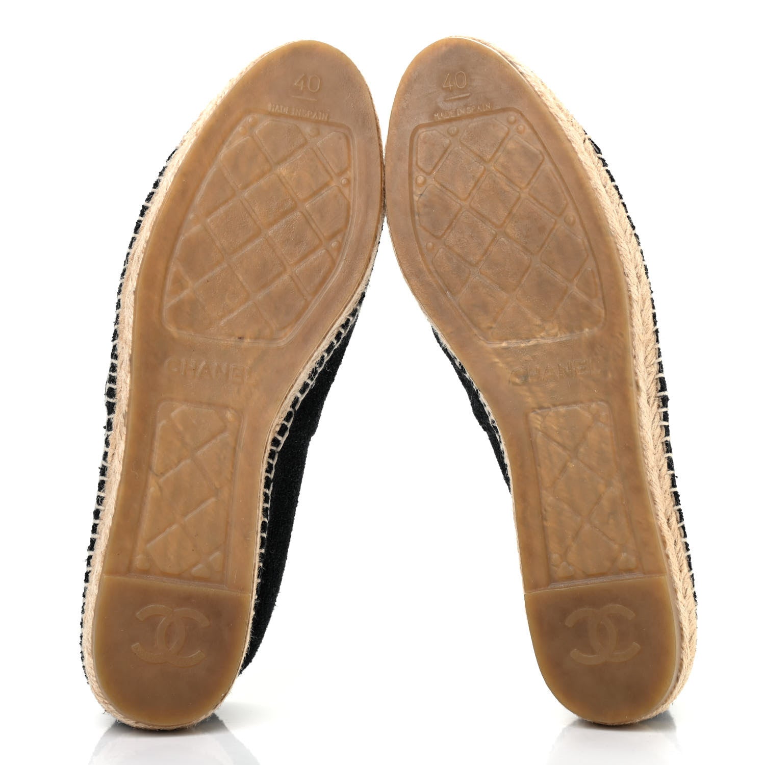 Chanel Fabric Patent Calfskin CC Espadrilles 40 Black 5 of 10