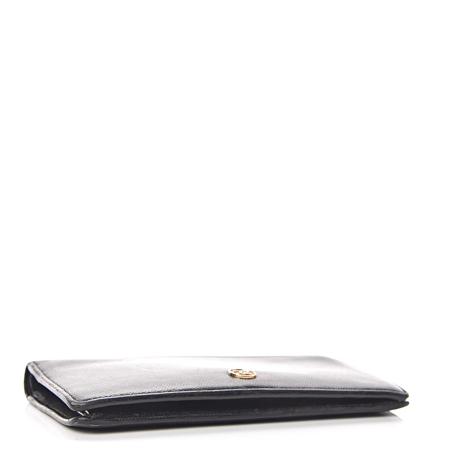 Chanel Grained Calfskin CC Button Yen Wallet Black 4 of 14