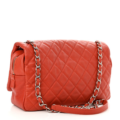 Chanel Caviar Quilted Jumbo Easy Flap Red 3 of 10