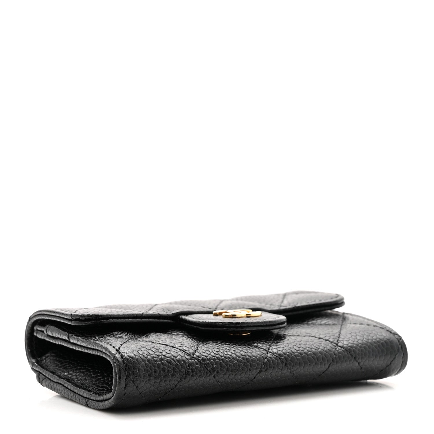 Chanel Caviar Quilted Flap Card Holder Wallet Black 4 of 8