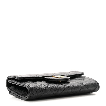 Chanel Caviar Quilted Flap Card Holder Wallet Black 4 of 8