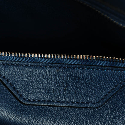 Louis Vuitton Veau Ecorce Haute Maroquinerie Lockit MM Blue Marine 7 of 8
