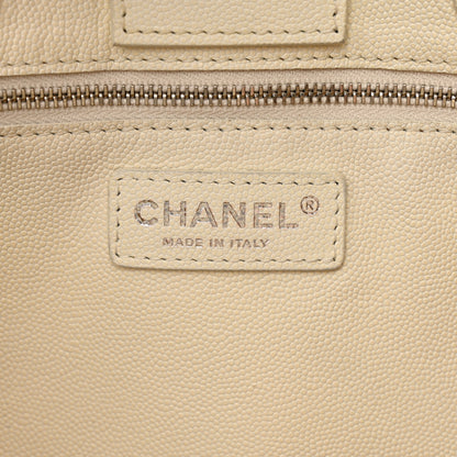 Chanel Caviar Stitched Large Shopping Tote White 6 of 11