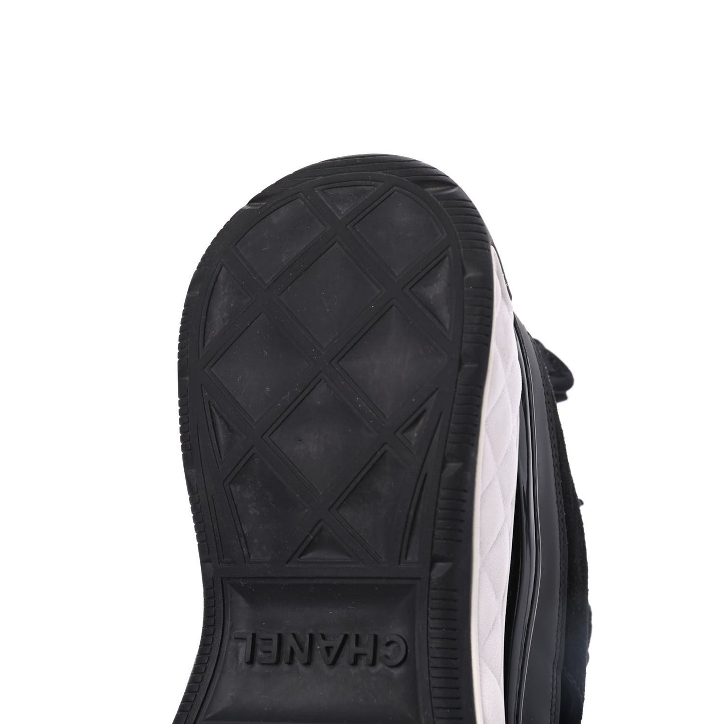 Fabric Calfskin Suede CC Sneakers 39.5 Black
