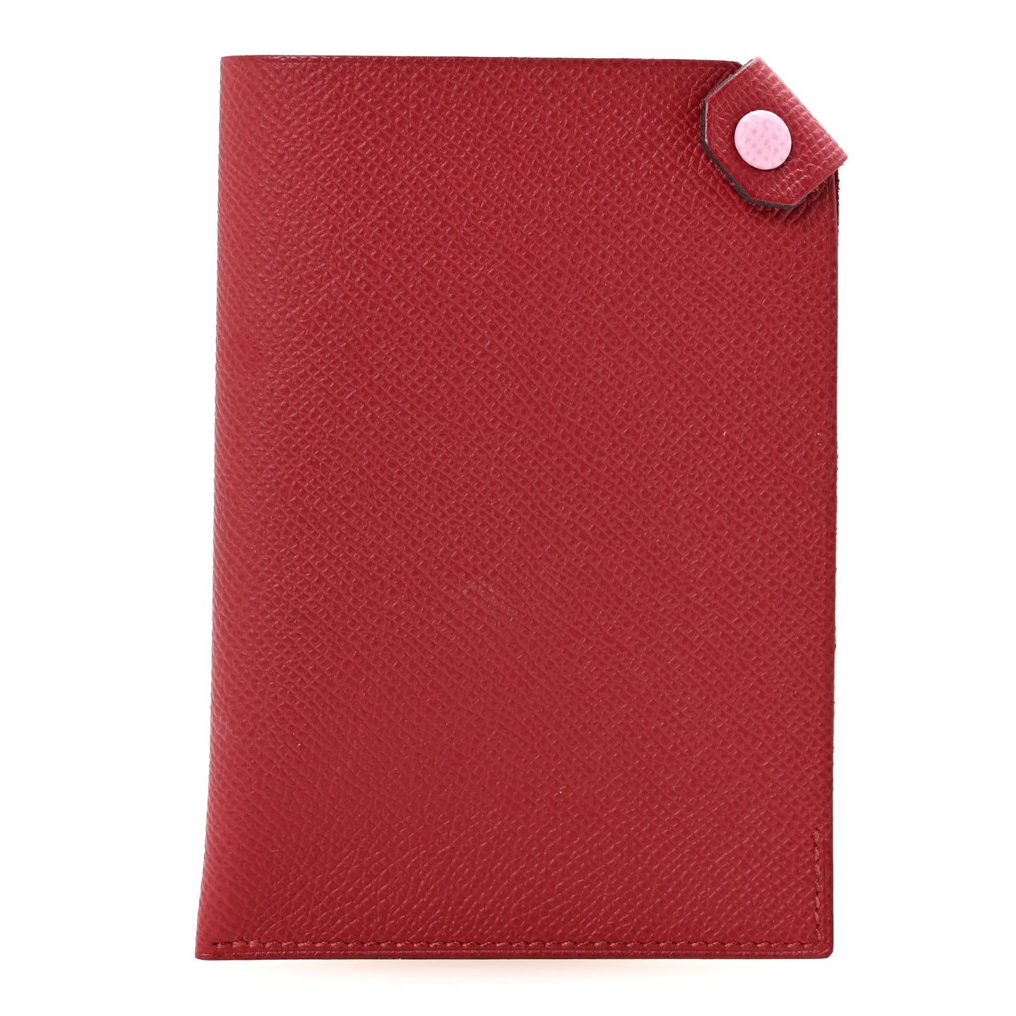 Epsom Tarmac Dot PM Passport Holder Rouge Grenat