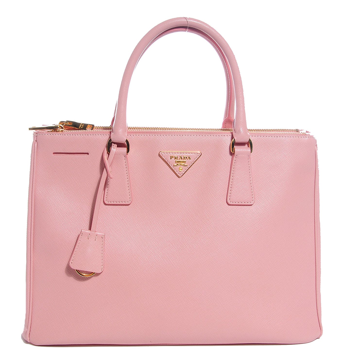 Saffiano Lux Medium Double Zip Tote Orchidea