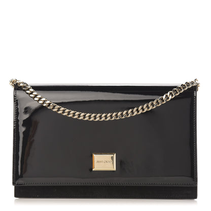 Jimmy Choo Patent Lizzie Clutch Black 1 of 10
