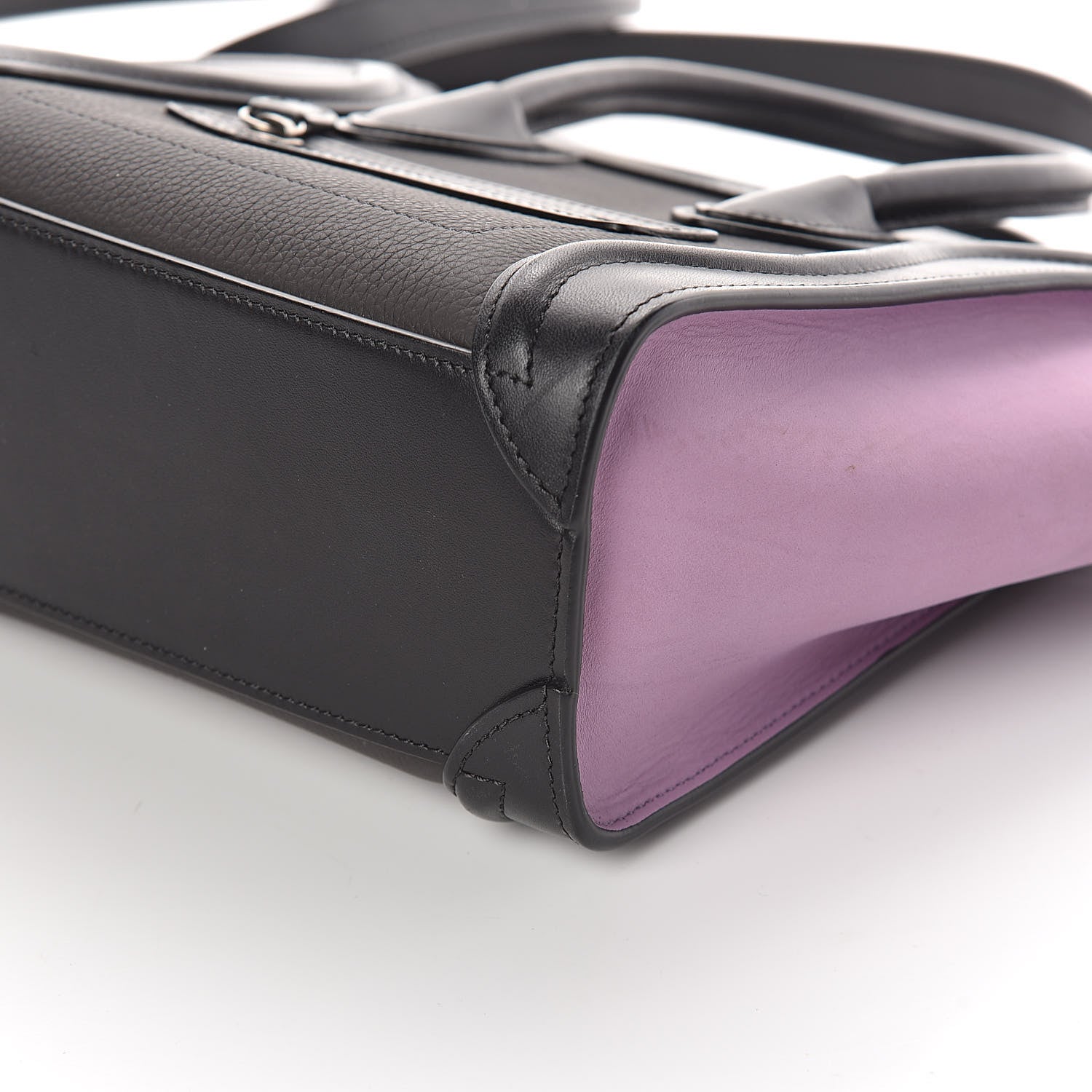 Celine Smooth Drummed Calfskin Tri-color Nano Luggage Anthracite 9 of 12