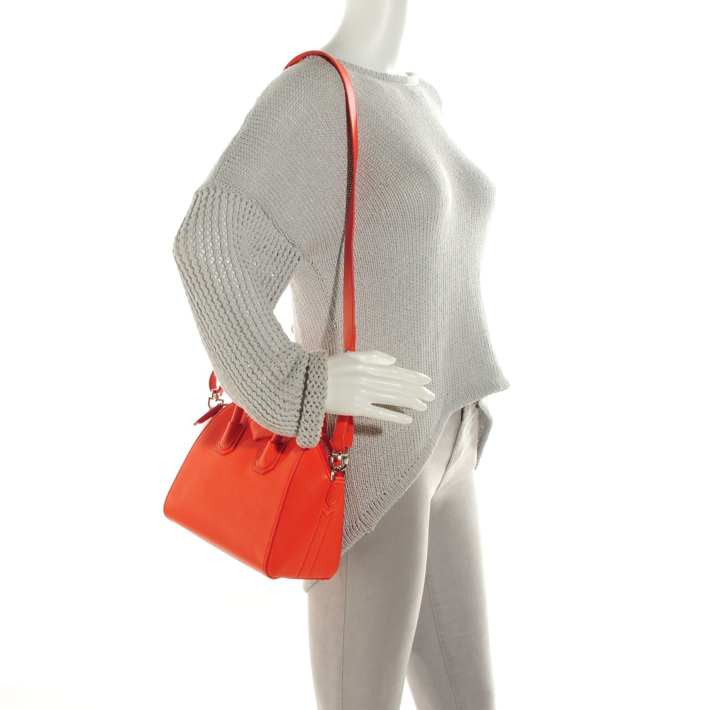 Sugar Goatskin Mini Antigona Burnt Orange