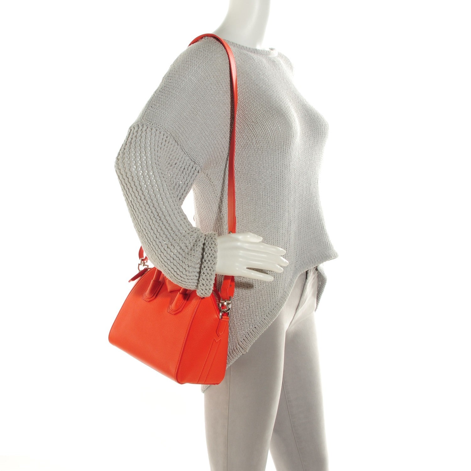 Givenchy Sugar Goatskin Mini Antigona Burnt Orange 2 of 8