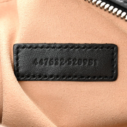 Gucci Calfskin Matelasse Aria Small GG Marmont Chain Shoulder Bag Black 5 of 9