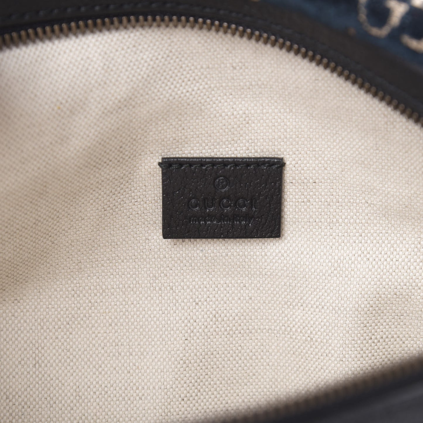 Velvet GG Monogram Web Belt Bag Blue Beige