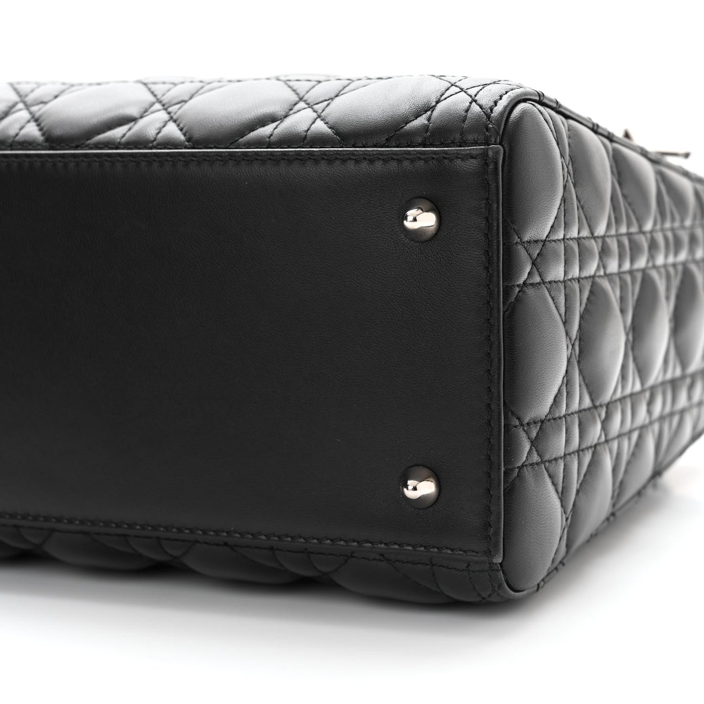 Lambskin Cannage Medium Lady Dior Black