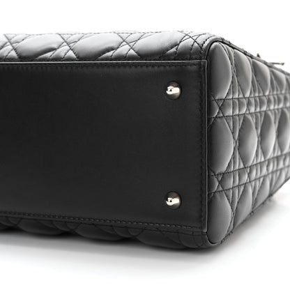 Christian Dior Lambskin Cannage Medium Lady Dior Black 10 of 12