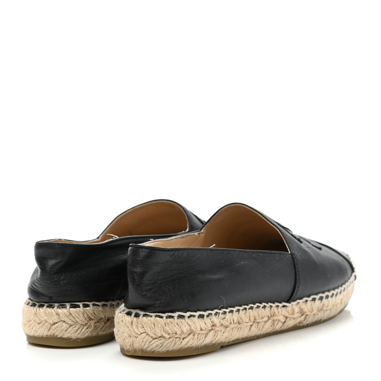Chanel Lambskin CC Espadrilles 38 Black 4 of 15