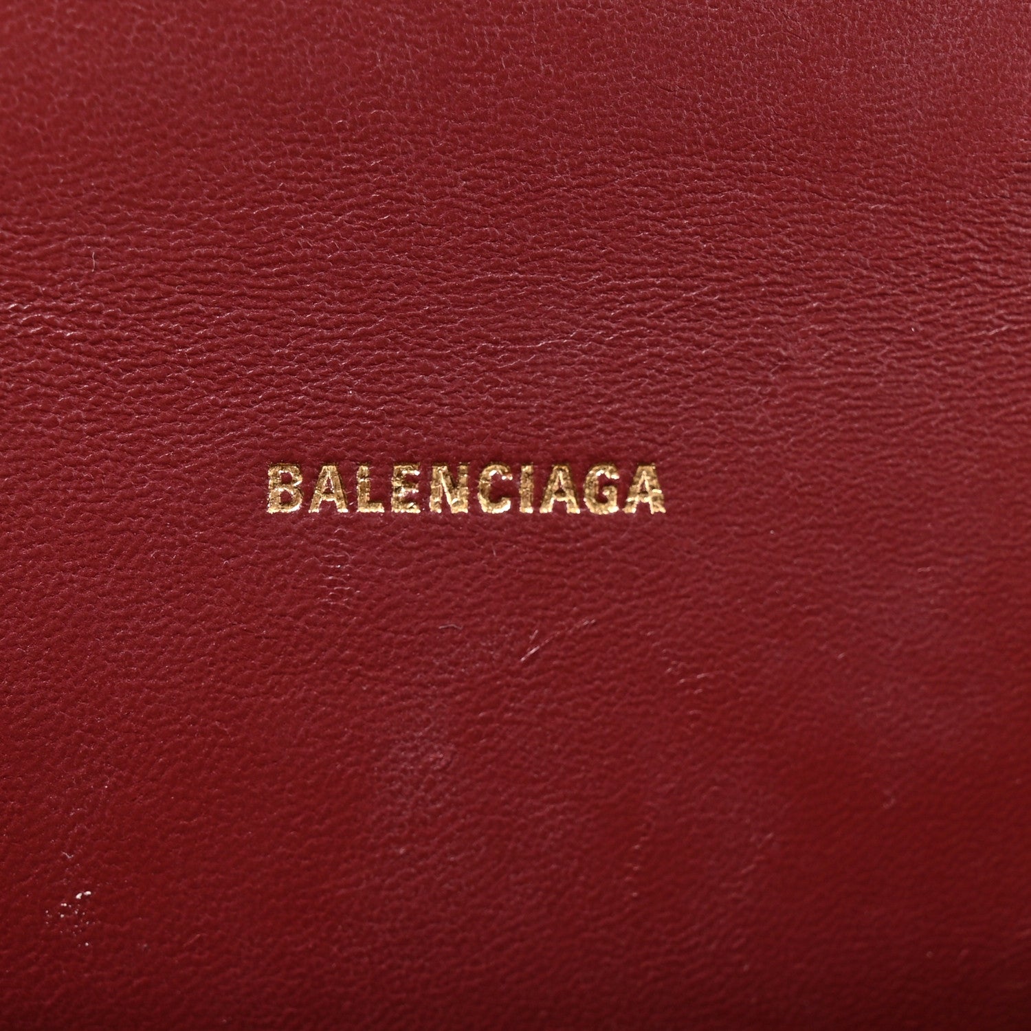 Balenciaga Shiny Calfskin Crocodile Embossed Hourglass Top Handle Bag XS Dark Red 6 of 12