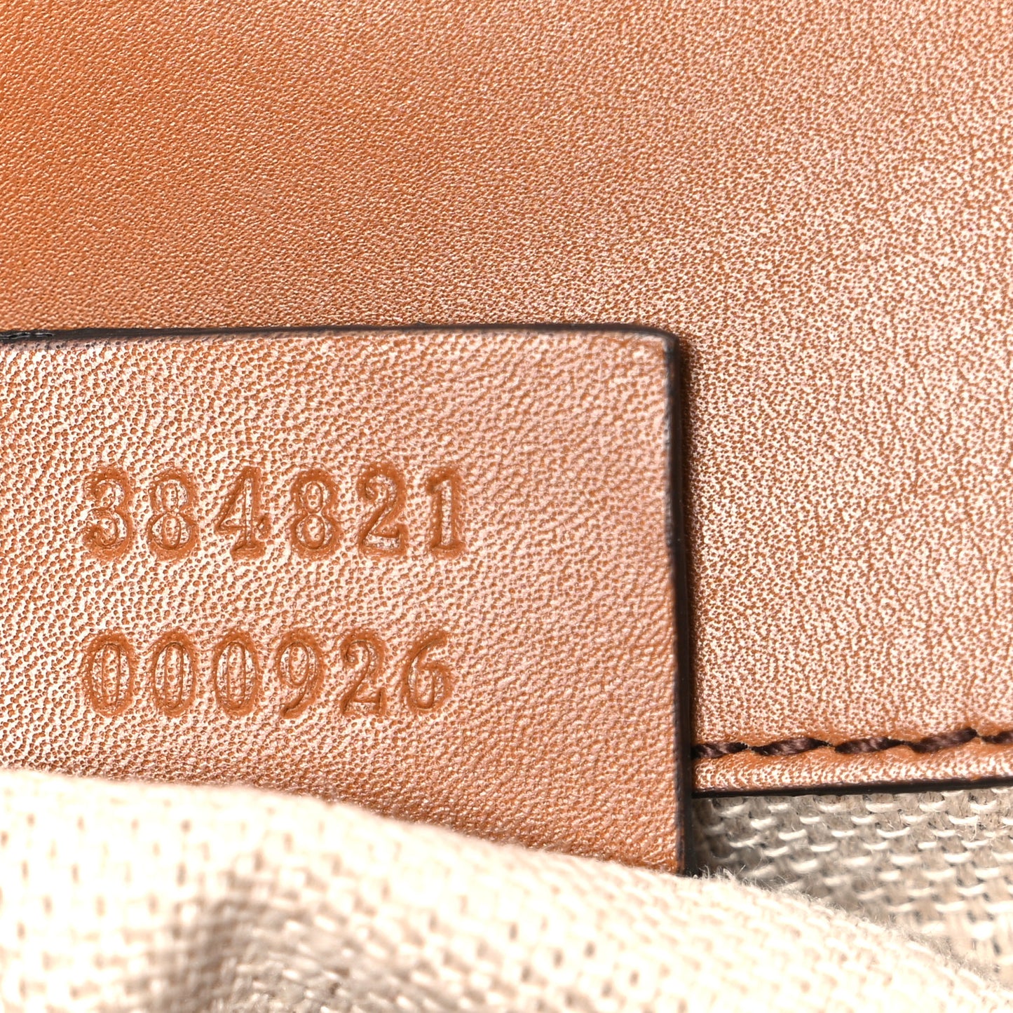 Monogram Small Lady Web Shoulder Bag Beige Cuir