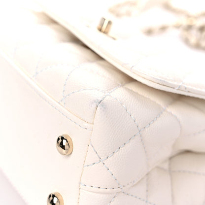 Chanel Caviar Quilted Extra Mini Coco Handle Flap White 9 of 12