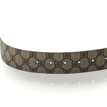 Gucci X BALENCIAGA BB Supreme Monogram 40mm Belt 95 38 Beige Ebony Dark Brown 6 of 6