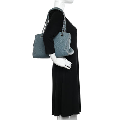 Chanel Caviar Quilted Timeless CC Tote Blue 2 of 24