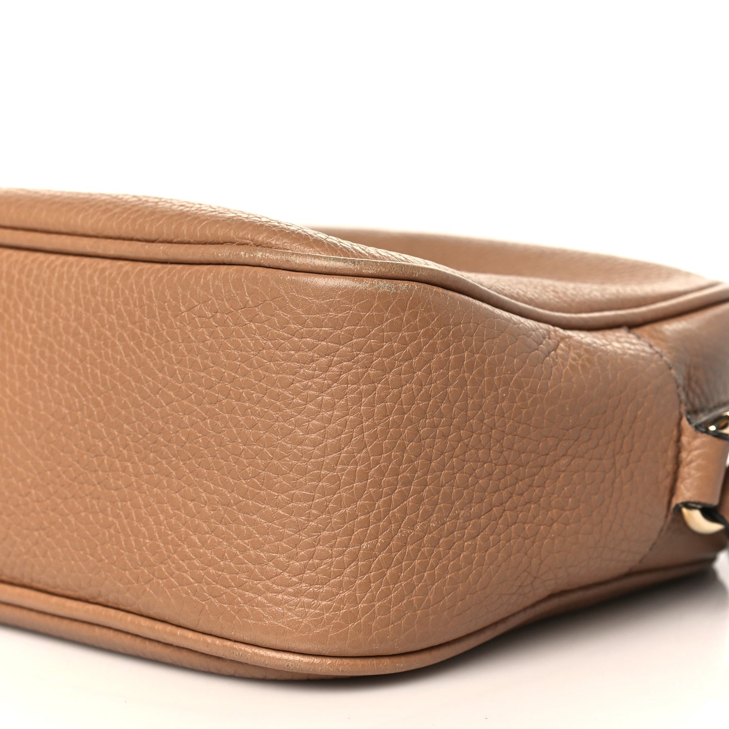 Pebbled Calfskin Small Soho Disco Bag Camelia