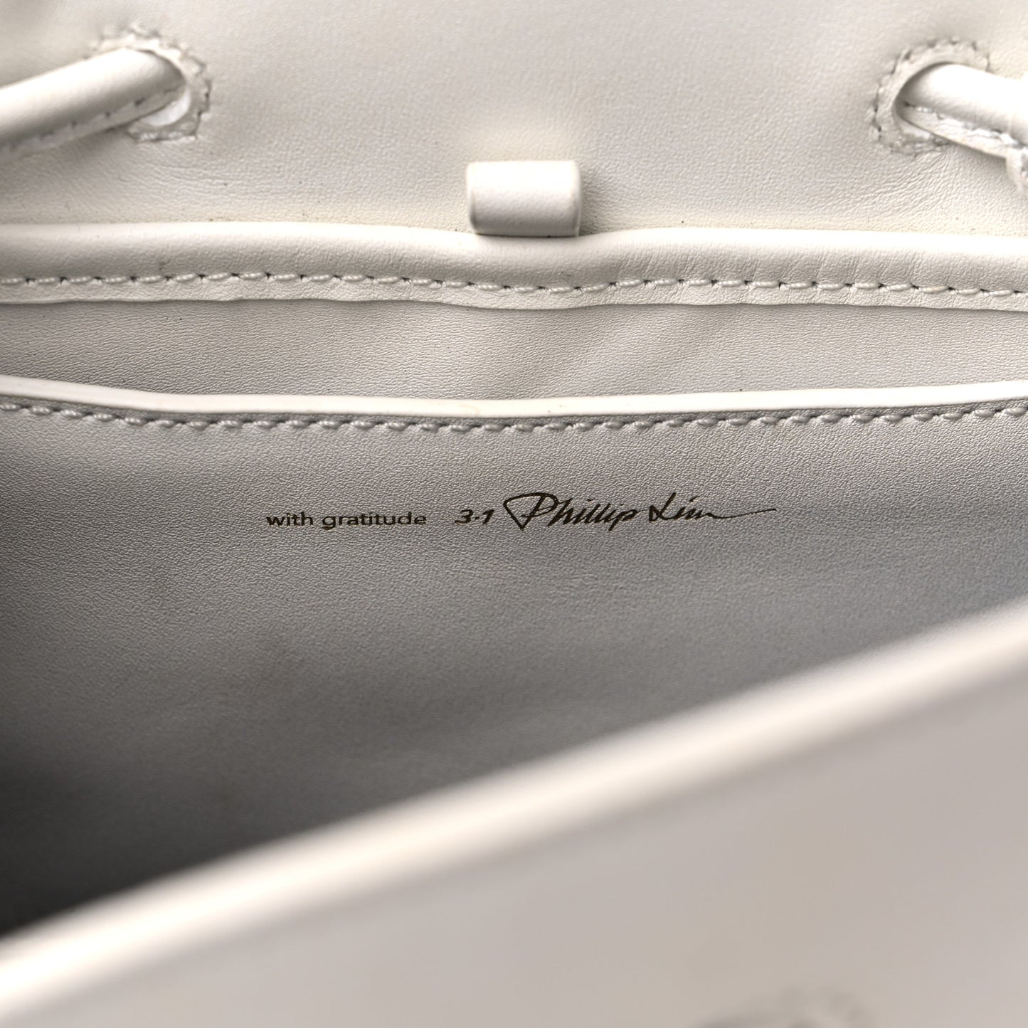 Smooth Calfskin Mini Soleil Bucket Bag White