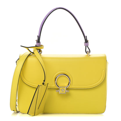 Versace Calfskin Small DV One Yellow 1 of 12