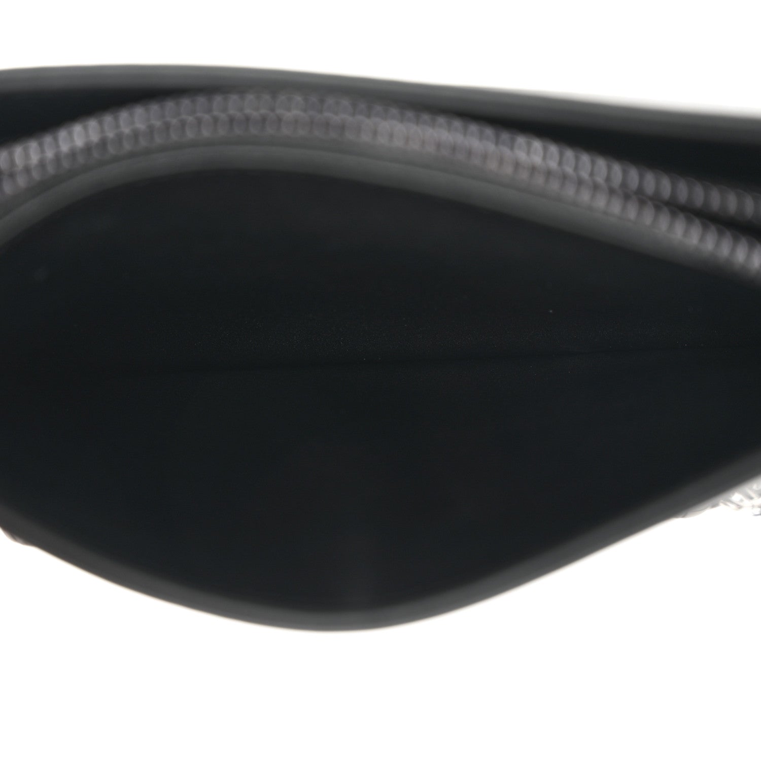 Christian Dior CHRISTIAN DIOR Calfskin Macrocannage Diamond Caro Zipped Pouch With Chain Black 6 of 11