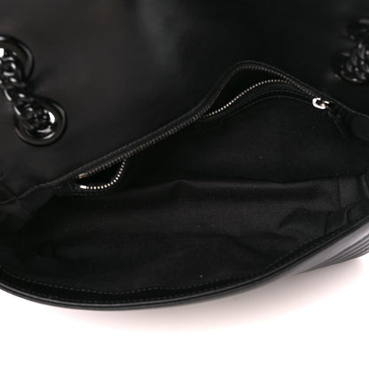 Gucci Calfskin Matelasse Monochrome Small GG Marmont Shoulder Bag Black 5 of 12