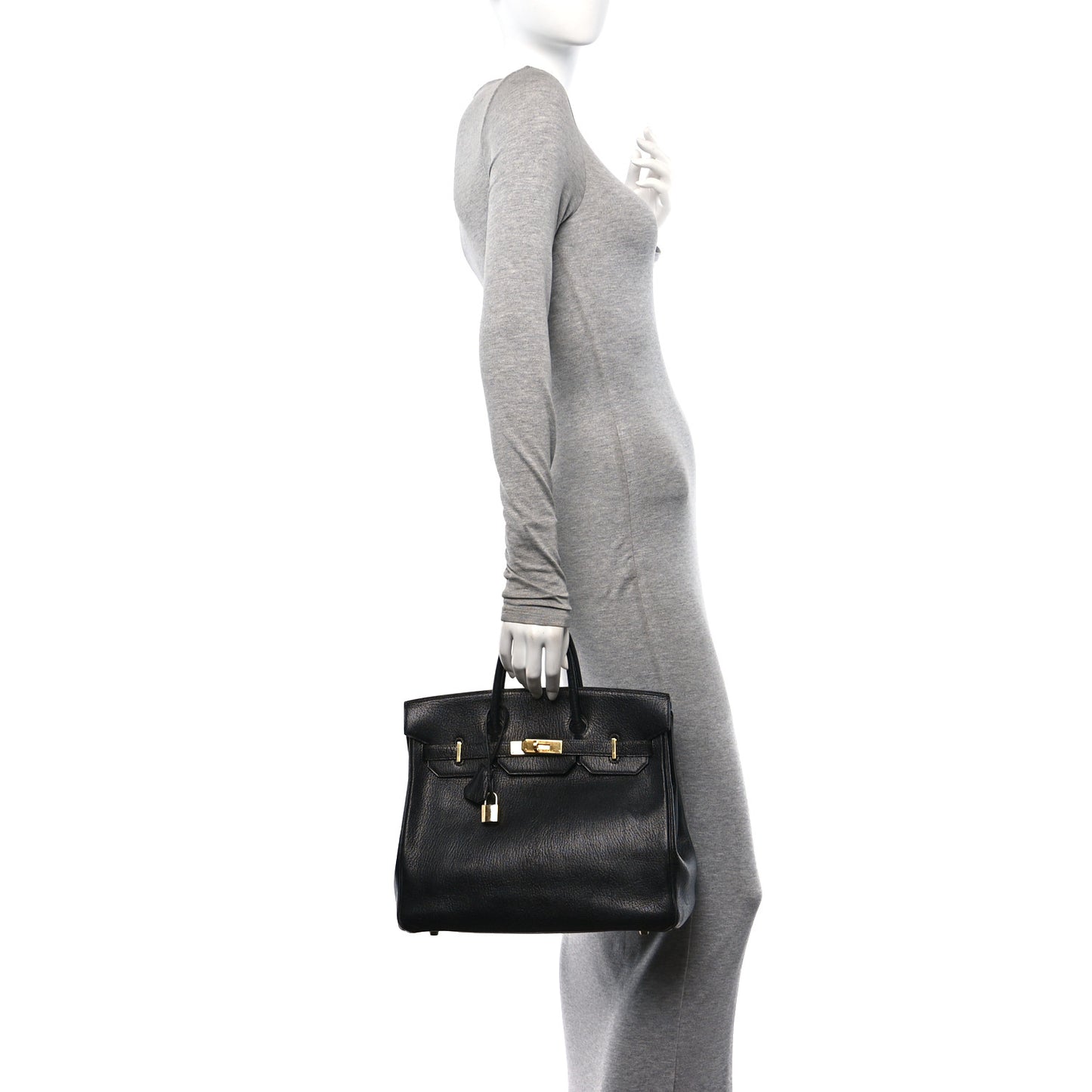 Chevre de Coromandel HAC Birkin 32 Black