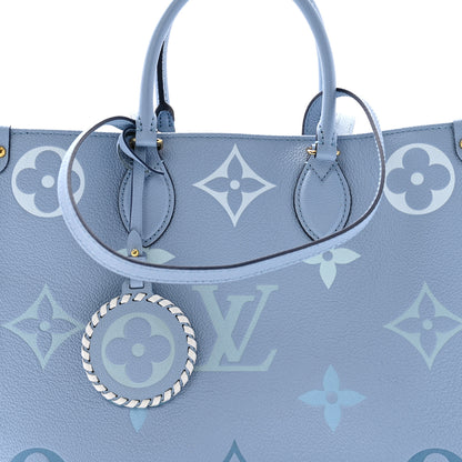 Louis Vuitton Empreinte Monogram Giant By The Pool Onthego MM Summer Blue 7 of 9