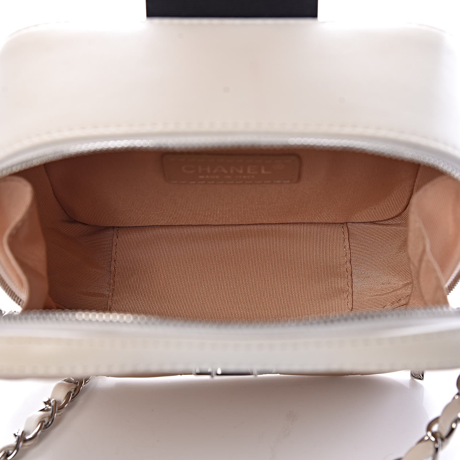 Chanel Lambskin Quilted Mini CC Box Camera Bag Beige White Black 5 of 13