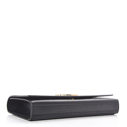 Saint Laurent Grain De Poudre Monogram Cassandre Clutch Black 4 of 9