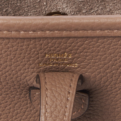 Hermes Taurillon Clemence Amazone Evelyne TPM Etoupe Etain 8 of 9