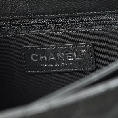 Chanel Caviar Quilted Medium Rock In Rome Single Flap Black 6 of 12