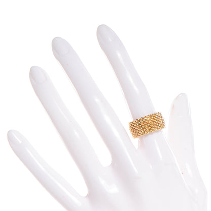 Tiffany 18K Yellow Gold Wide Somerset Mesh Ring 49 5 2 of 5