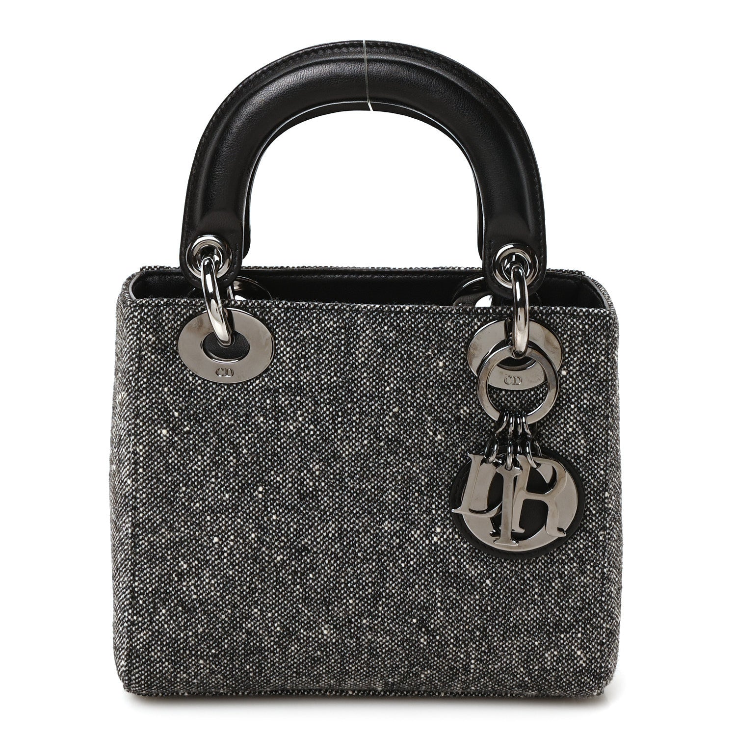 Christian Dior Tweed Mini Lady Dior Black 1 of 10