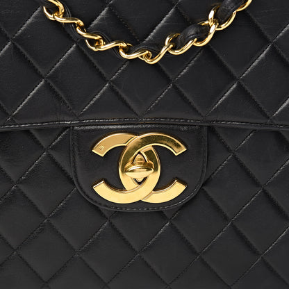 Chanel Lambskin Quilted Jumbo Single Flap Black 15 of 15
