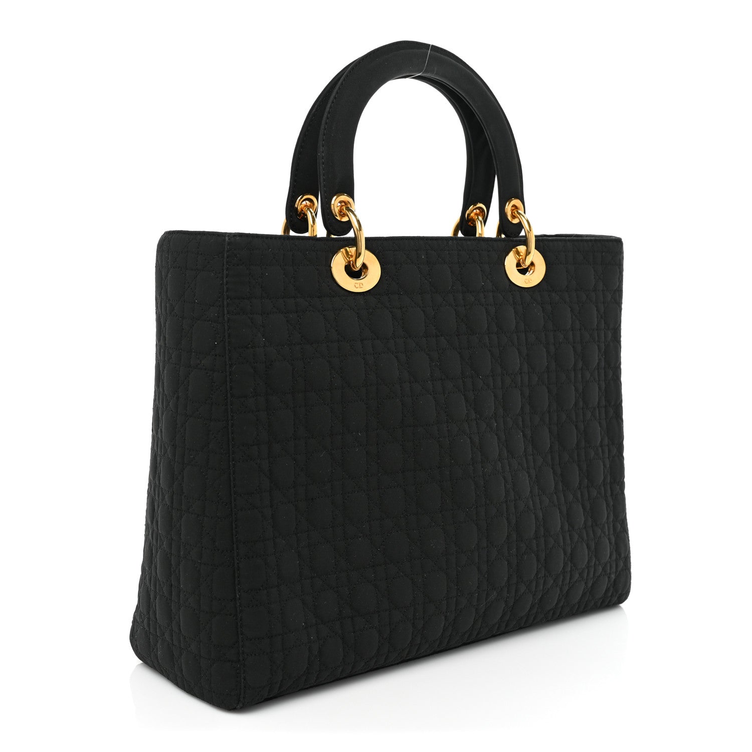 Christian Dior Nylon Cannage Large Lady Dior Black 3 of 17