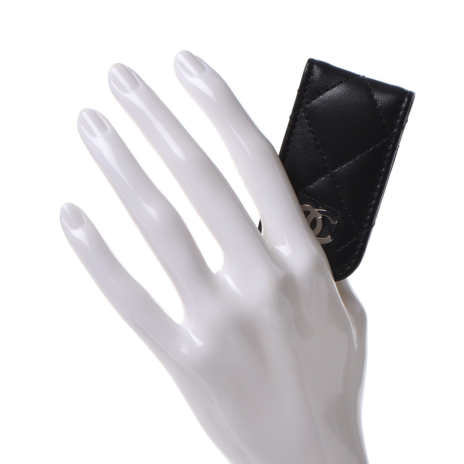 Chanel Lambskin Quilted Money Clip Black 2 of 8