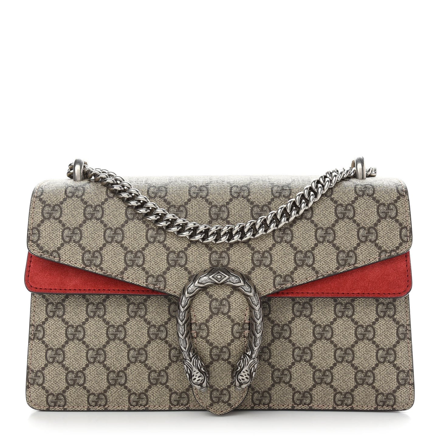 GG Supreme Monogram Small Dionysus Shoulder Bag Red