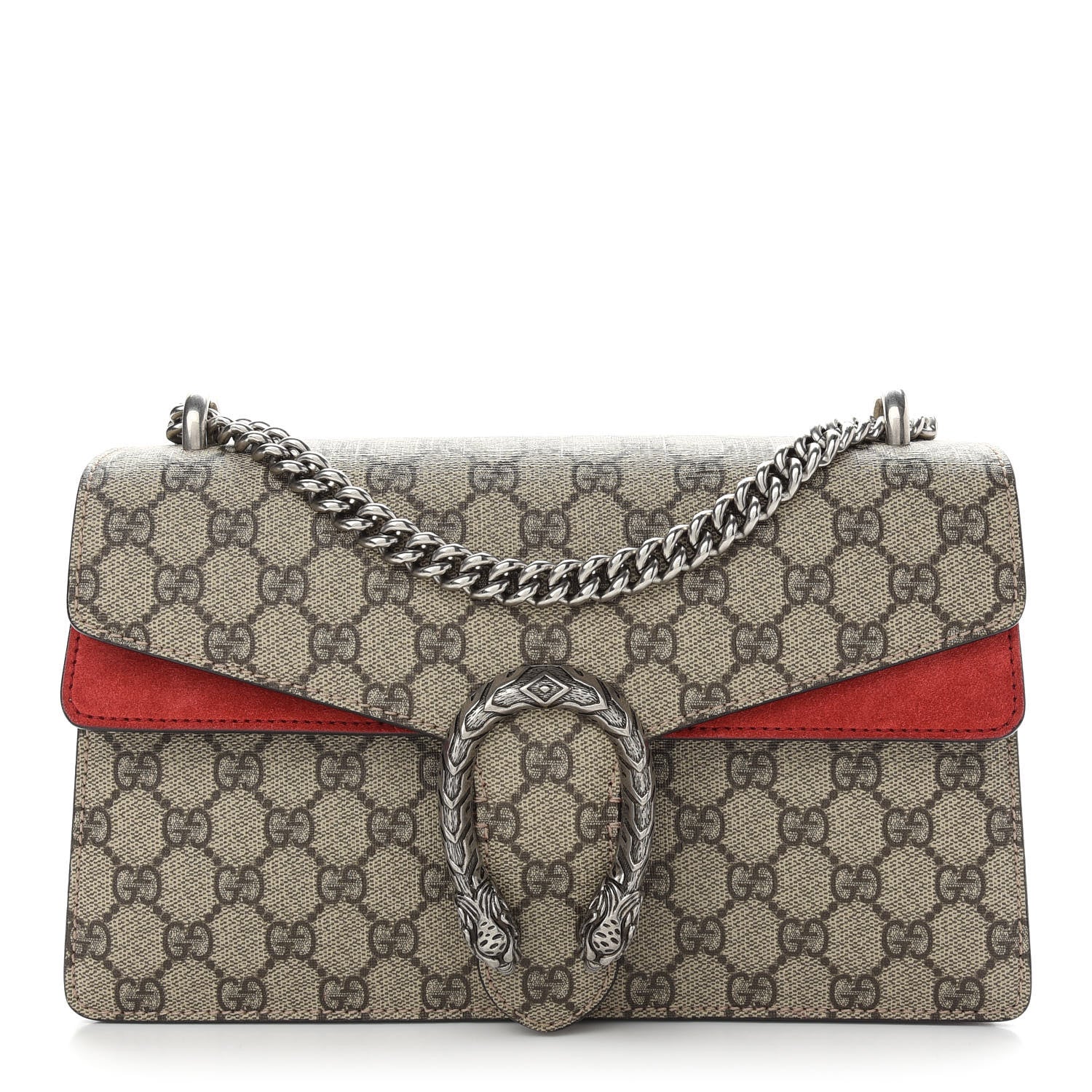 Gucci GG Supreme Monogram Small Dionysus Shoulder Bag Red 1 of 10