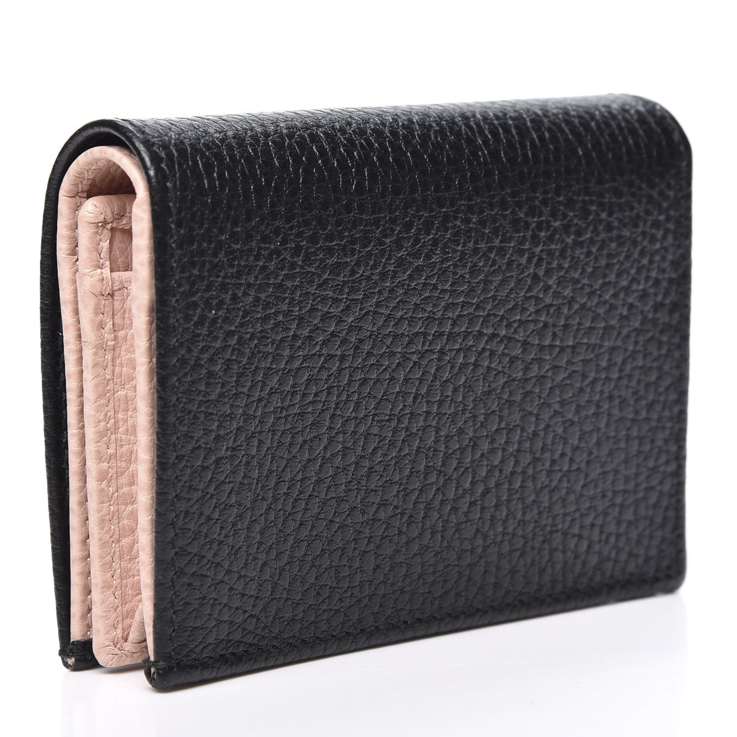 Calfskin GG Marmont Bow Card Case Black